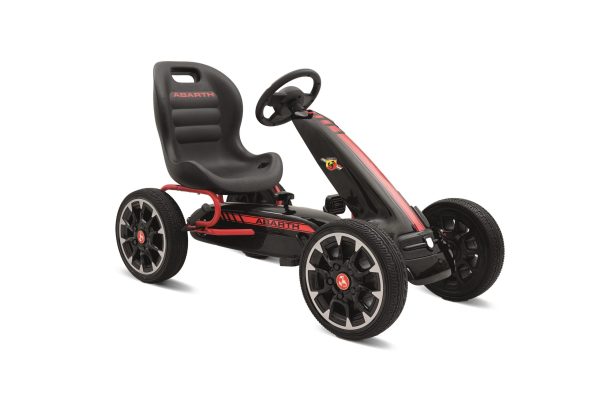 Kart pentru copii cu pedale Abarth 500 Assetto GC002, 113 x 57 x 73 cm, Negru