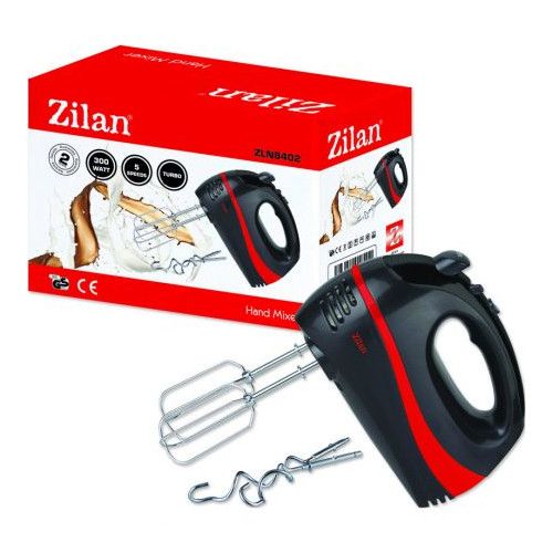 Mixer de mana  Zilan ZLN8402 ,300 W, 5 viteze, Functie turbo